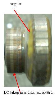 2.3.2. Resolver Resim 2. 4: DC takojenaratörün endüvisi Resolverlar genellikle motorun soğutma fanı tarafındaki miline akuple olarak çalıģırlar.