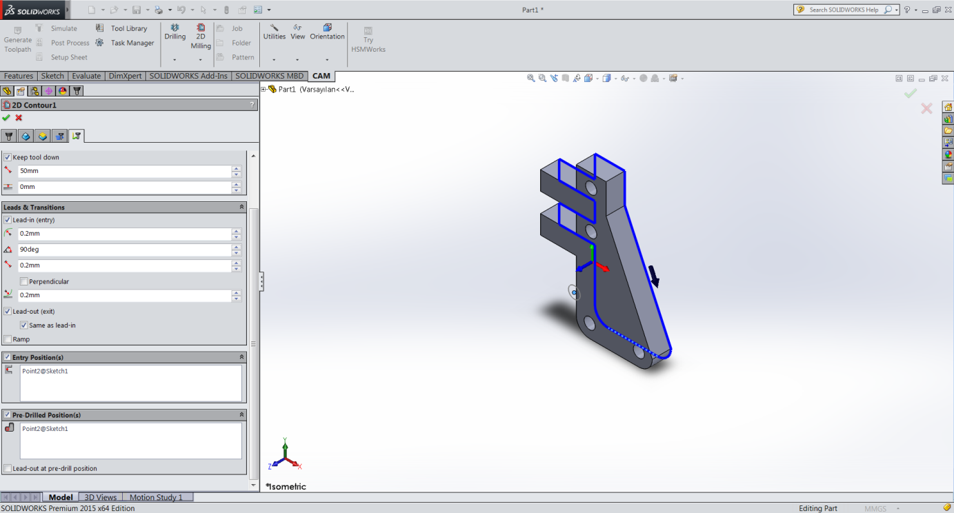 aktifken -1mm gibi bir değer girebiliriz. Bu sayede freze ucu parçamızın tabanında 1mm aşağıda işlem yapacak. Ayarlar sonrası Height sekmesi aşağıdaki gibi gözükmeli.