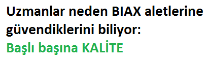 Bu özellikler 1919 dan beri başarımızın kaynağı ve garantisidir. BIAX Sanayi Ortağı Endüstriyel alanda kullanım için aletler geliştiren ve üreten şirketler piyasada bir yenilik arıyor.