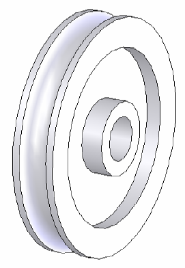 Kasnak göbeinde bulunan mil deliini açmak için Sketch komutu ile birlikte gösterilen düzlem seçilir ve 30 mm çapl bir çember çizilir.