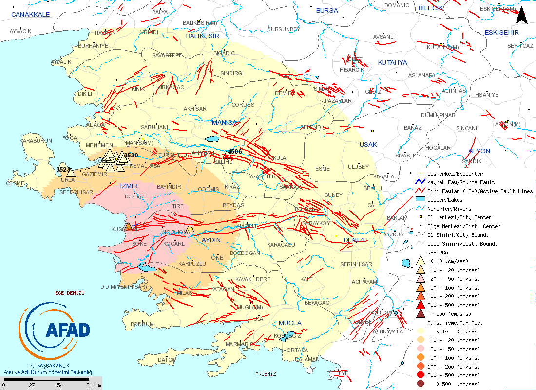 Şekil 5. 11.11.2010 Aydın-Kuşadası (Ml=4.