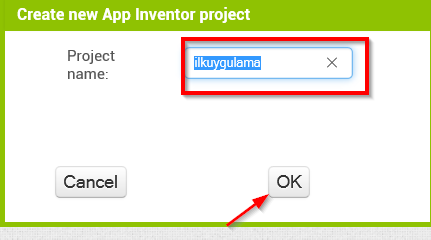 App Inventor Arayüzünü Tanıma Proje uygulamanın geliştirme aşamasındaki haline verilen addır.