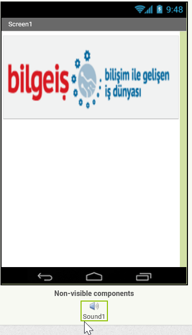 İlk Uygulamanın Yaratılması ve Test Edilmesi Ses dosyasını uygulamada çalabilir hale getirmek için uygulamamıza Sound (Ses)