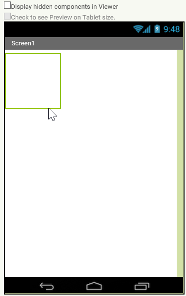 BiyoKatalog uygulaması Tablo Bileşeninin eklenmesi Palette menüsü altında bulunan Layout (Düzen) sekmesine tıklayarak Arrangement seçenekleri açılır.