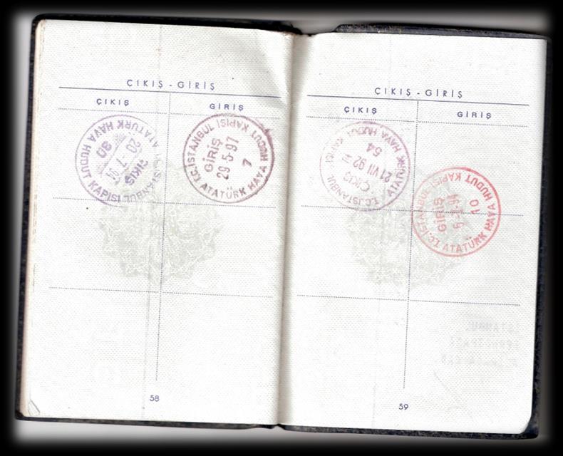 Pasaport Giriş-Çıkış Tarihleri: Kalan hibenin ödenebilmesi için pasaportta bulunan