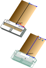 Tesisat 2. İkinci esneme kablosu bağlantı elemanını ekleyin. Esneme kablosu tesisatları oluşturulur ve düzenlenirken, tüm çizim araçları kullanılabilir.