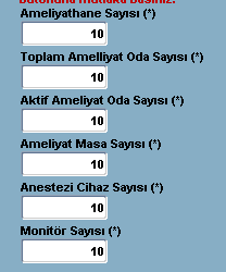 YANLIŞ Örneğin; Bir ameliyathanesi ve bu ameliyathane içinde 5 ameliyat odası, bu ameliyat odalarının her birinde bir