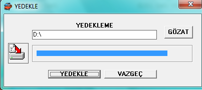 KOPYALA VE DEĞĠġTĠR En son almış olduğunuz yedek dosya yerine şimdi almış olduğunuz dosya kaydedilir. Eski dosya hafızdan silinir. KOPYALAMA Almış olduğunuz yedek dosyası hedef klasöründe saklanır.