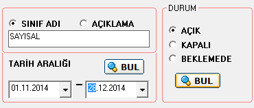 butonuna tıklayarak seçmiş oluğunuz sınıftaki öğrencilerin sınav sonuç otomatik olarak bu bölüme gelir.gelmesi içinde sınıflara öğrenci eklememiz gerekir. silebilirsiniz.