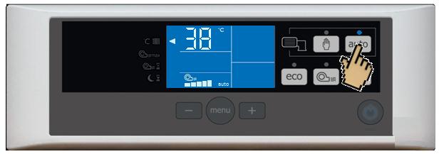 Menu butonuna basılarak aşağıdaki işlemler gerçekleştirilebilir: MENU butonuna; - Bir kere basıldığında kazan suyu sıcaklığı yani termostat derecesi ayarlanabilir (bu ayar, başka hiçbir şeye basmadan