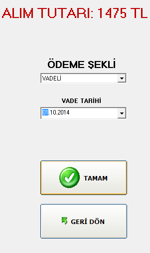 3. butonuna tıklayarak almış olduğunuz bütün ürünlerin firmalarını