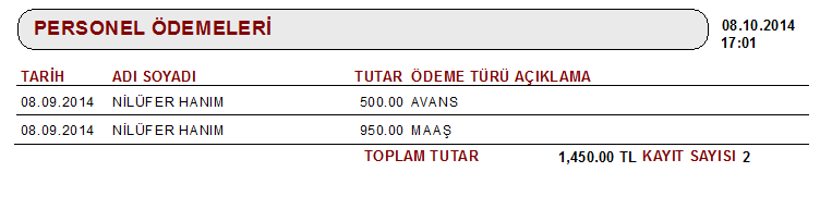 6. butonuna tıklayarak tarih aralığını