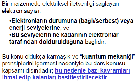 Izole bir atomda elektronlar iyi tanımlanmış enerji seviyelerinde bulunur.