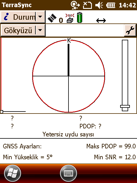 3 TerraSync Programının Çalıştırılması TerraSync Programının Çalıştırılması TerraSync programına yazılım