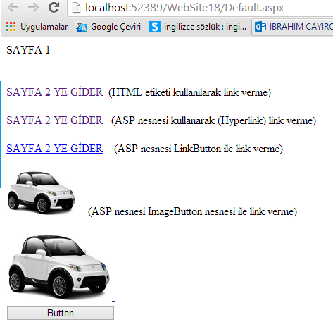 Örnek Uygulama Aspx. Sayfa sı <%@ Page Language="C#" AutoEventWireup="true" CodeFile="Default.aspx.cs" Inherits="_Default" %> <!DOCTYPE html PUBLIC "-//W3C//DTD XHTML 1.