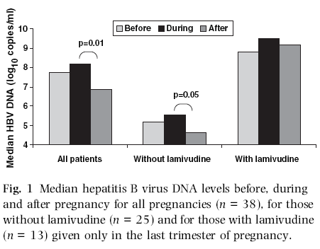 HBV DNA Genel olarak median HBV DNA düzeyinde artış Tedaviye rağmen artış.
