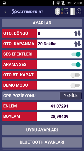 ANDROID için BLUETOOTH BAĞLANTI AYARLARI: 1.