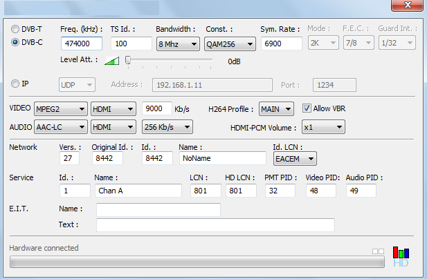 Modülatörlerin Çıkış Seviye Ayarı Çıkış Frekansı 2 (Atenatör) 3 DVB-T ve DVB-C Dönüşüm Butonu 1 A/V ve HDMI Giriş Ayarları 4 Kanal Adı Belirleme LCN Sütunu 6 Kanal Sıralama 5 1 DVB-T ve DVB-C Dönüşüm