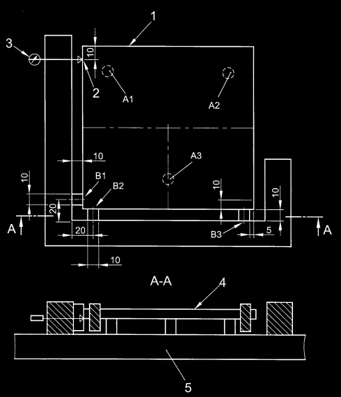 Ölçüler mm dir Açıklama 1. Panel 2. Ölçme cihazı ölçme ucu çapı 5 mm 3. Kadranlı ölçme cihazı C2 4. Panel alt yüzü 5.