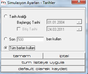 Birimi TEFE seçip, Tüm Birimleri Değiştir butonuna bastığımızda, aşağıda göreceğiniz gibi tüm satırlarda Birim TEFE olarak yenilenir.