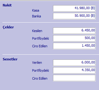 Envanter Raporu [ENVANTER RAPORU] Malzeme Türü Malzeme Açıklaması Envanter Miktarı Birim Ortalama Değer Envanter Tutarı TM TEKİR DOĞAL MADEN SUYU 500 ADET 0,2 100 TM METRO ÇİKOLATA 400 ADET 0,5 200