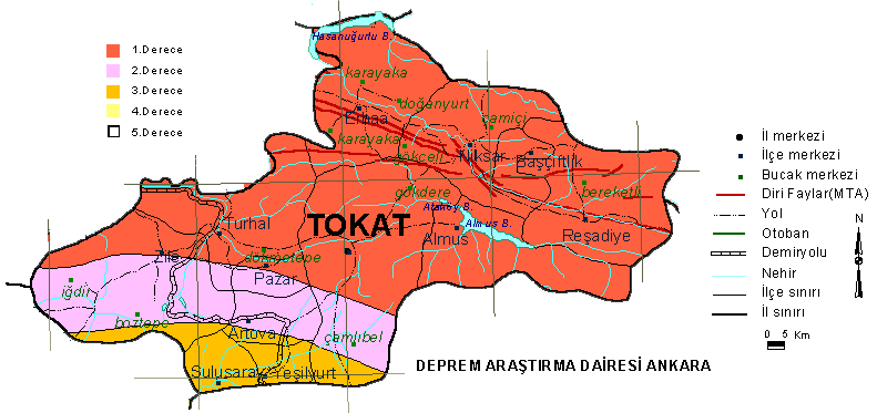 Tokat ilinde 1999 depremi sonrası kent merkezi ve birkaç ilçe merkezinde imar planlamalarına esas jeolojik- jeoteknik etüt çalışmaları yapılmıştır.