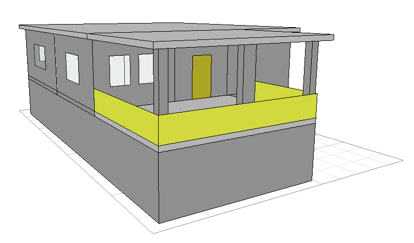 Şekil 4.19: Ecotect programında modellenen modern bağ evi üç boyutlu görseli.