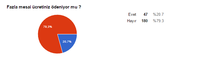 Katılımcıların çalışma yaşamındaki şartları incelendiğinde birçok sorunla karşı karşıya kalındığını görmekteyiz.