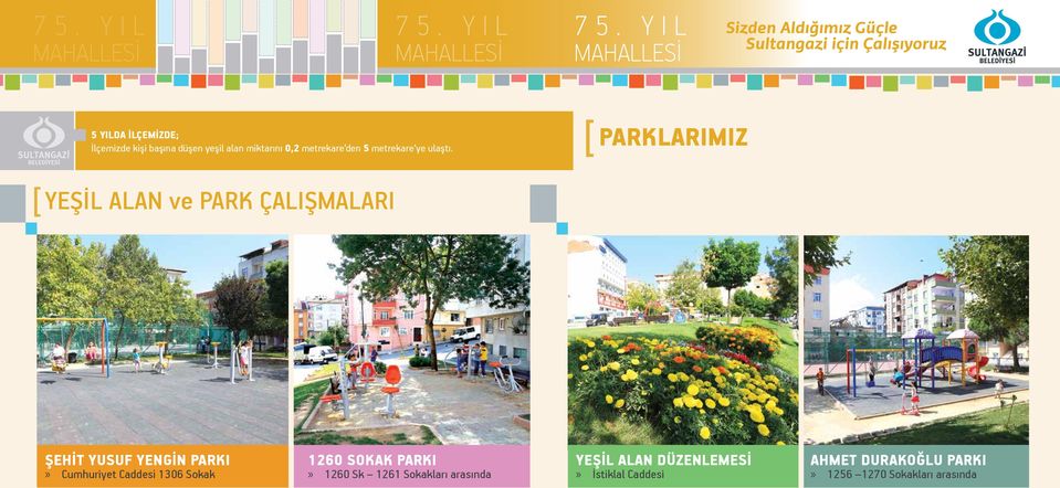 PARKLARIMIZ YEŞİL ALAN ve PARK ÇALIŞMALARI ŞEHİT YUSUF YENGİN PARKI Cumhuriyet Caddesi