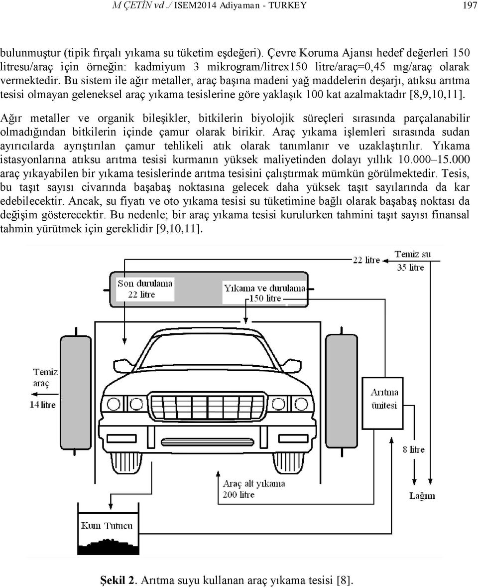 Bu sistem ile ağır metaller, araç başına madeni yağ maddelerin deşarjı, atıksu arıtma tesisi olmayan geleneksel araç yıkama tesislerine göre yaklaşık 100 kat azalmaktadır [8,9,10,11].