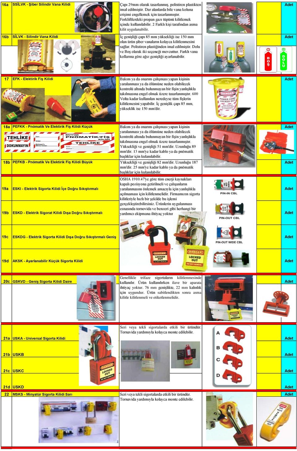 16b SİLVK - Silindir Vana Kilidi İç genişliği çapı 85 mm yüksekliği ise 150 mm olan ürün şiber vanaların kolayca kilitlenmesini sağlar. Polistiren plastiğinden imal edilmiştir.