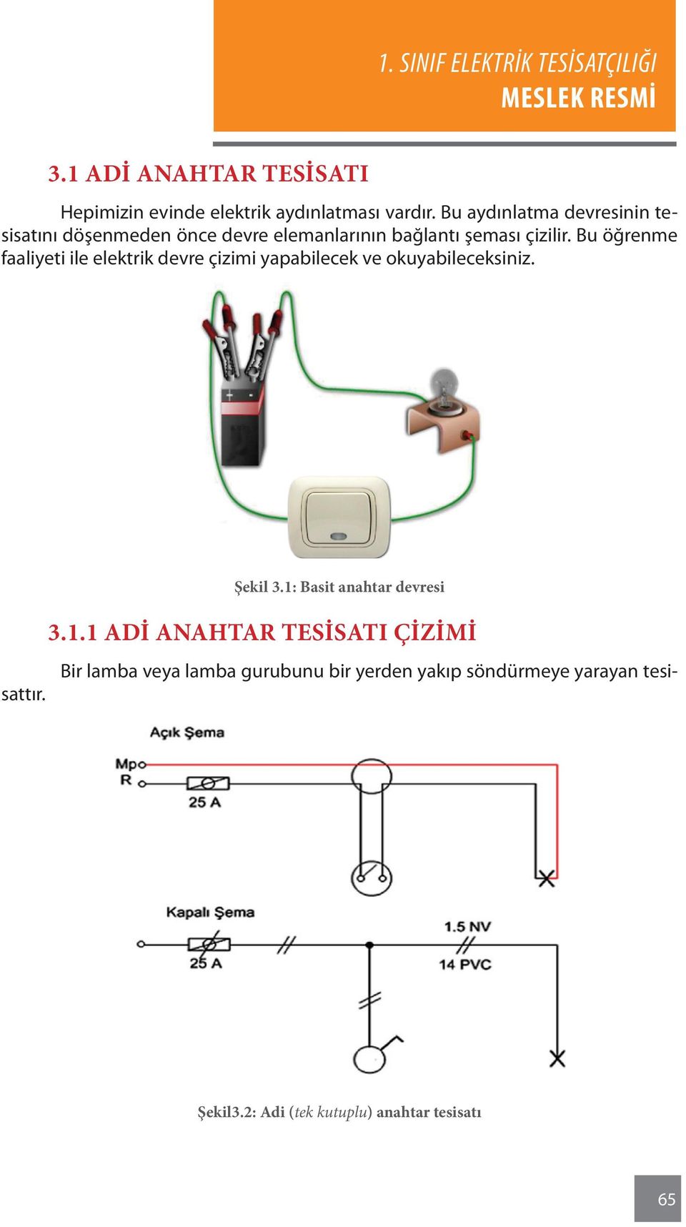 Bu öğrenme faaliyeti ile elektrik devre çizimi yapabilecek ve okuyabileceksiniz. Şekil 3.