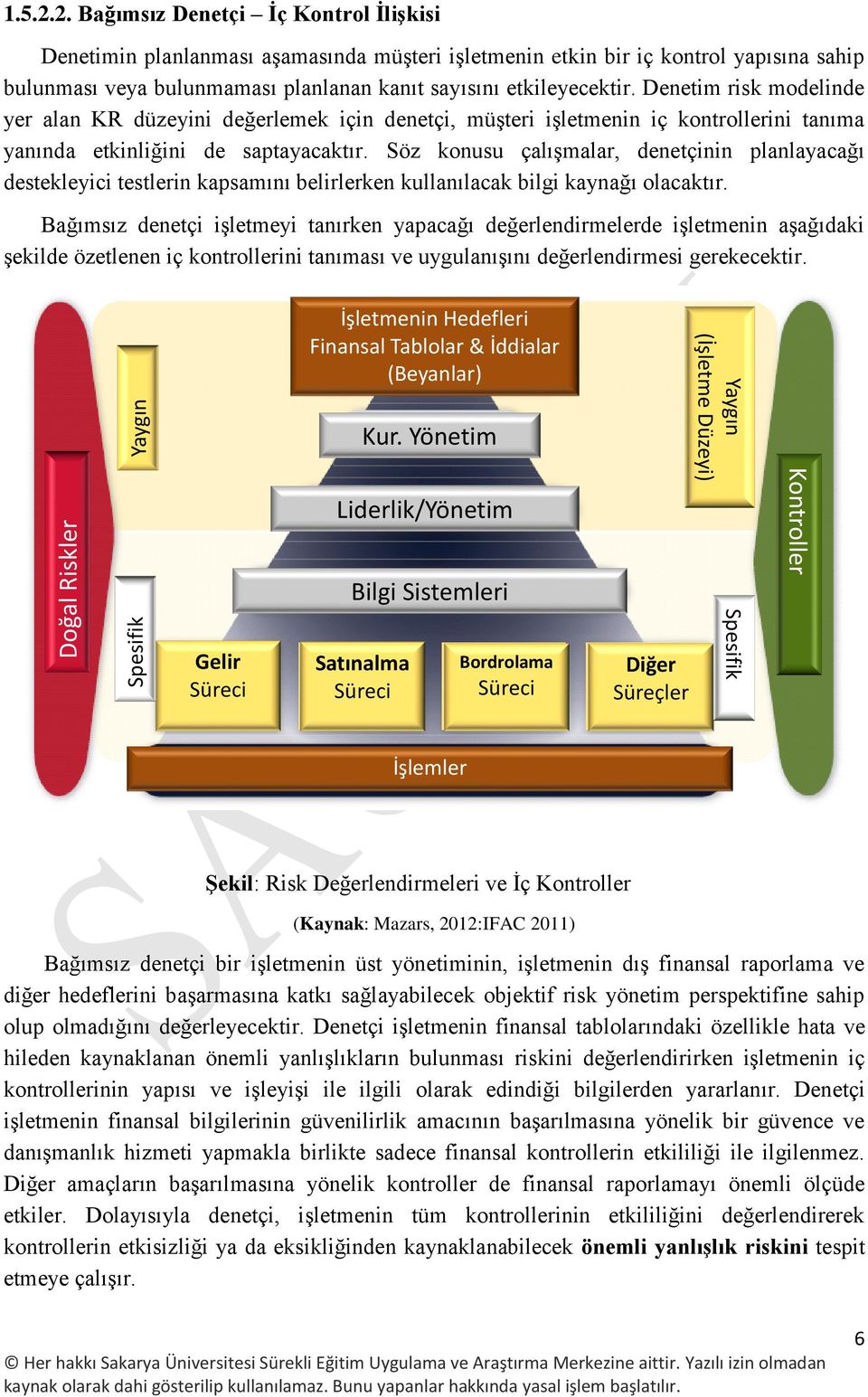 Denetim risk modelinde yer alan KR düzeyini değerlemek için denetçi, müşteri işletmenin iç kontrollerini tanıma yanında etkinliğini de saptayacaktır.