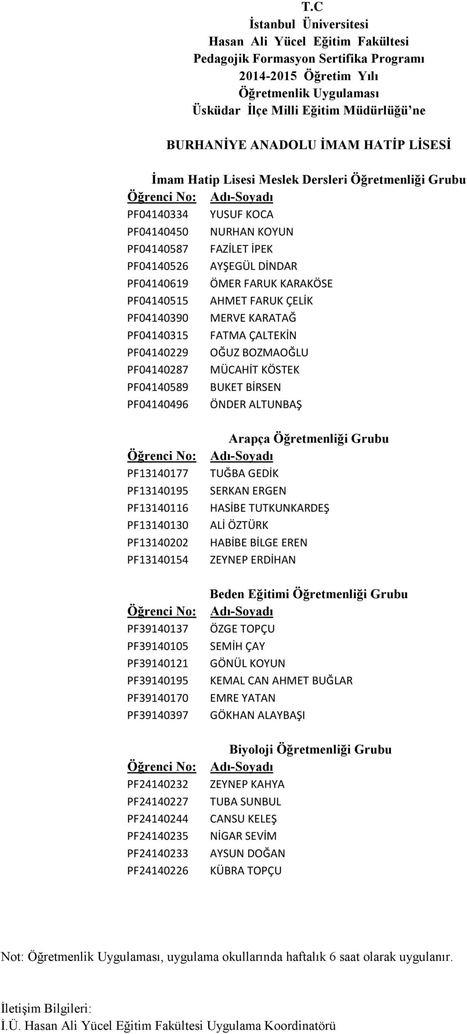 KARAKÖSE PF04140515 AHMET FARUK ÇELİK PF04140390 MERVE KARATAĞ PF04140315 FATMA ÇALTEKİN PF04140229 OĞUZ BOZMAOĞLU PF04140287 MÜCAHİT KÖSTEK PF04140589 BUKET BİRSEN PF04140496 ÖNDER ALTUNBAŞ