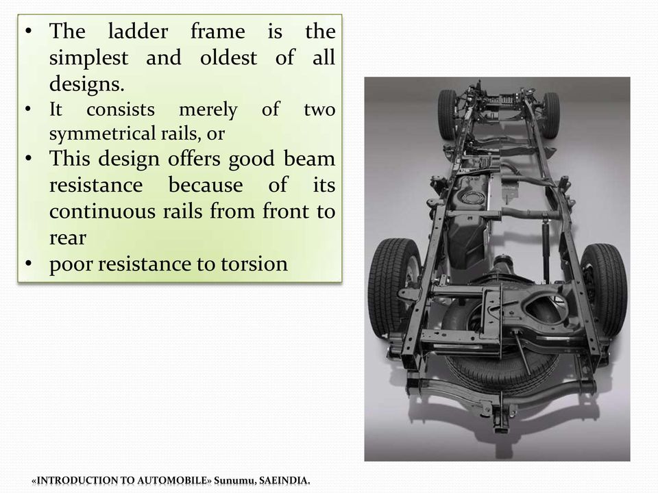 good beam resistance because of its continuous rails from front to