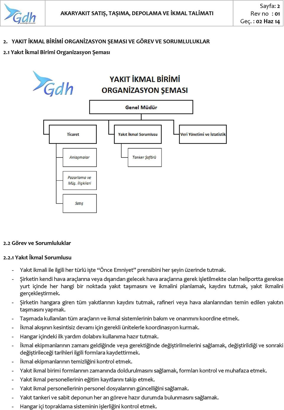 tutmak, yakıt ikmalini gerçekleştirmek. - Şirketin hangara giren tüm yakıtlarının kaydını tutmak, rafineri veya hava alanlarından temin edilen yakıtın taşımasını yapmak.