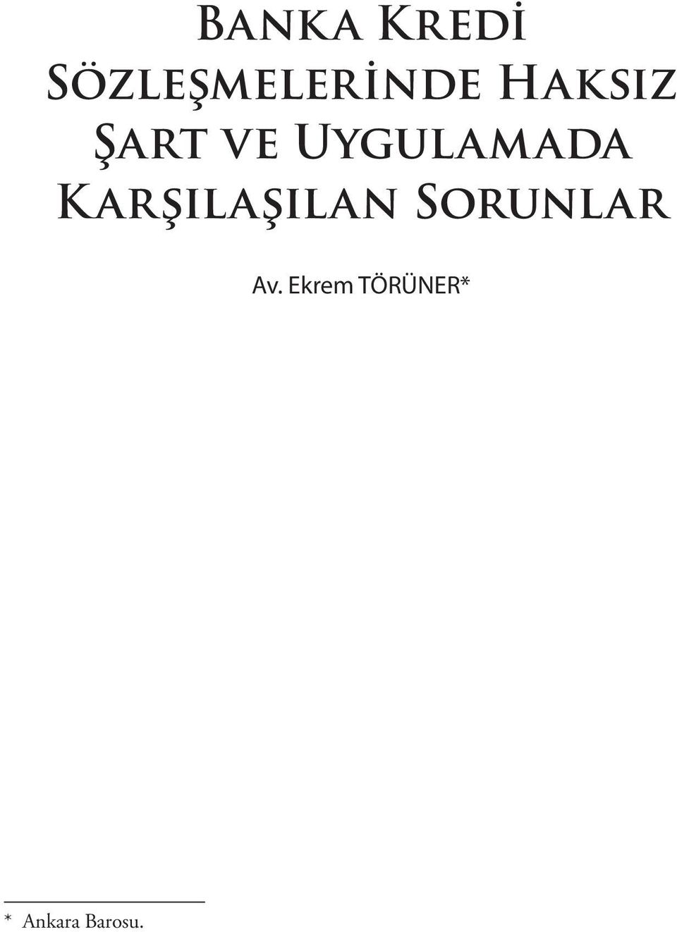 Karşılaşılan Sorunlar Av.