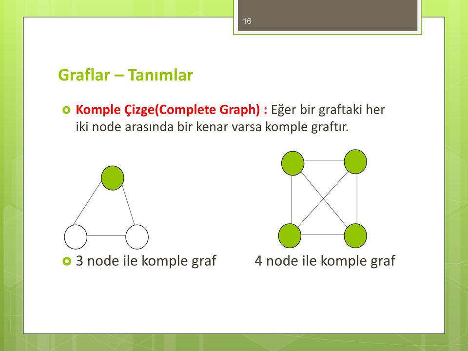 arasında bir kenar varsa komple graftır.