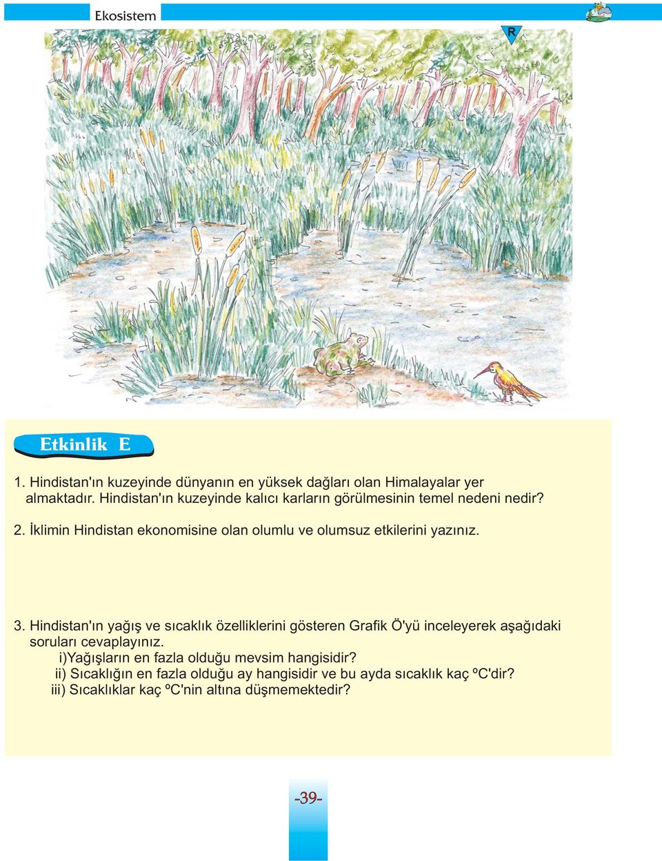 İklimin Hindistan ekonomisine olan olumlu ve olumsuz etkilerini yazınız. 3.