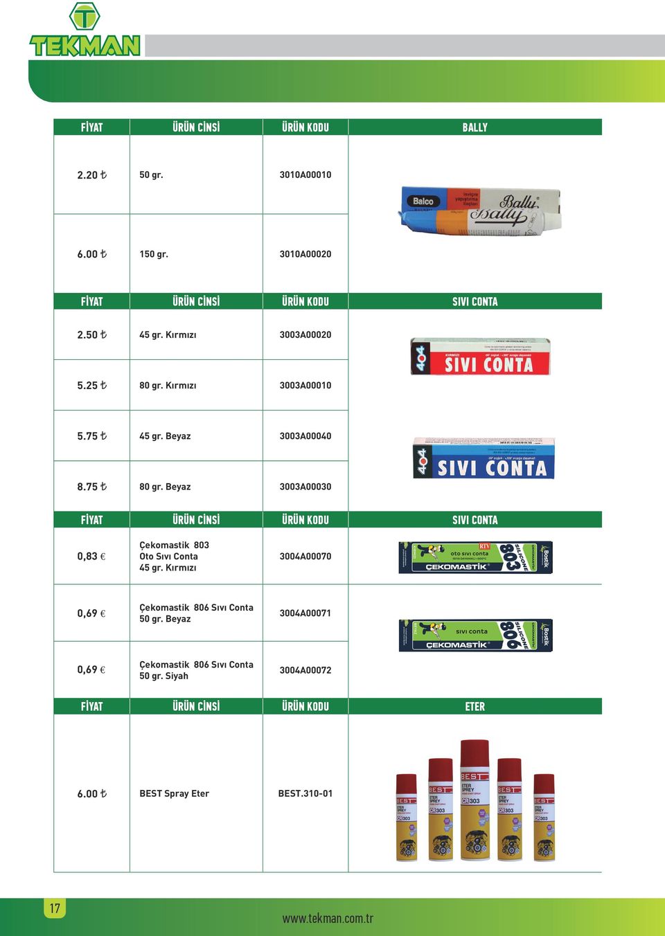 Beyaz 3003A00030 SIVI CONTA 0,83 Çekomastik 803 Oto Sıvı Conta 45 gr.