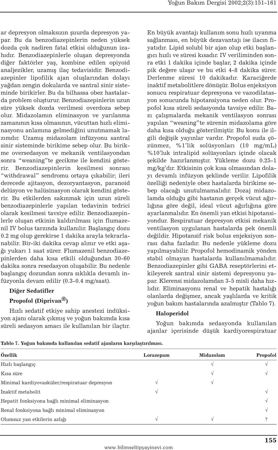 Benzodiazepinler lipofilik ajan oluşlarından dolayı yağdan zengin dokularda ve santral sinir sisteminde birikirler. Bu da bilhassa obez hastalarda problem oluşturur.