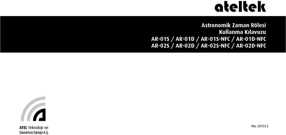 AR-01S-NFC / AR-01D-NFC AR-02S /