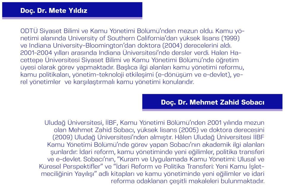 2001-2004 yılları arasında Indiana Üniversitesi nde dersler verdi. Halen Hacettepe Üniversitesi Siyaset Bilimi ve Kamu Yönetimi Bölümü nde öğretim üyesi olarak görev yapmaktadır.