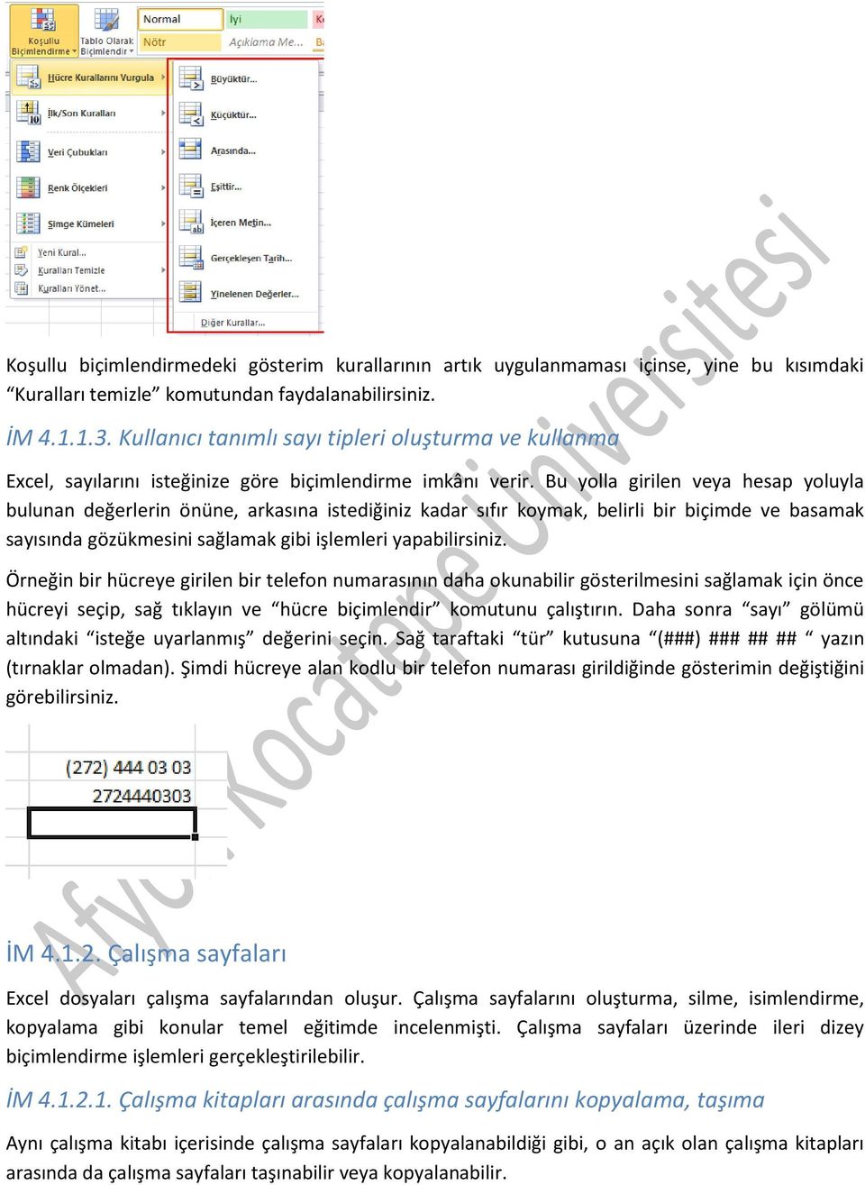 Bu yolla girilen veya hesap yoluyla bulunan değerlerin önüne, arkasına istediğiniz kadar sıfır koymak, belirli bir biçimde ve basamak sayısında gözükmesini sağlamak gibi işlemleri yapabilirsiniz.