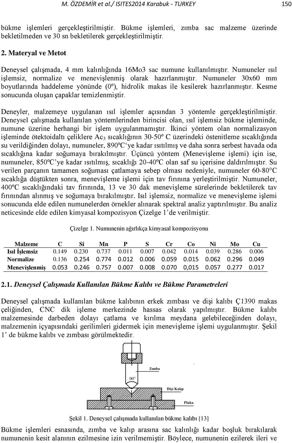 Numuneler 30x60 mm boyutlarında haddeleme yönünde (0º), hidrolik makas ile kesilerek hazırlanmıştır. Kesme sonucunda oluşan çapaklar temizlenmiştir.