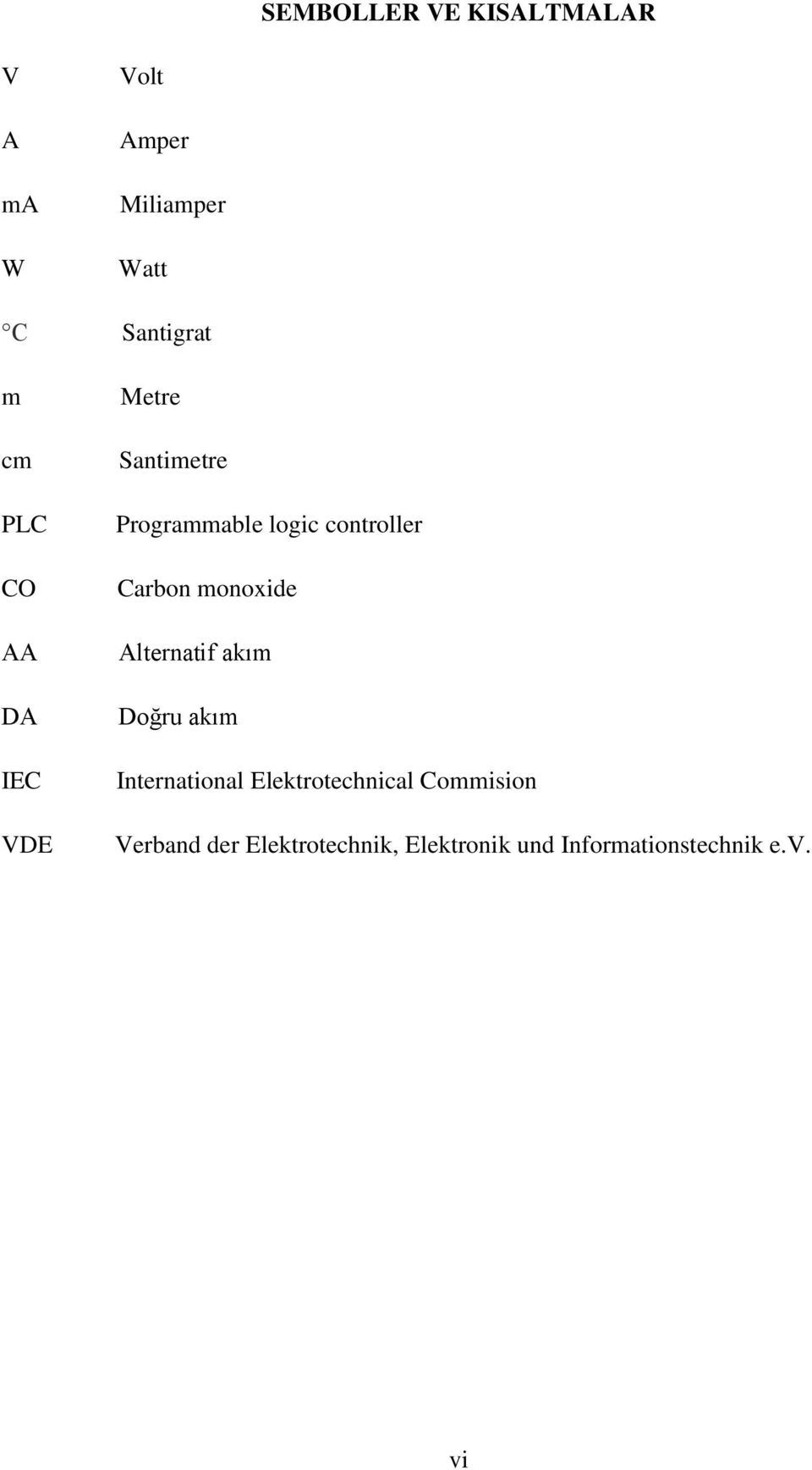 Carbon monoxide Alternatif akım Doğru akım International Elektrotechnical