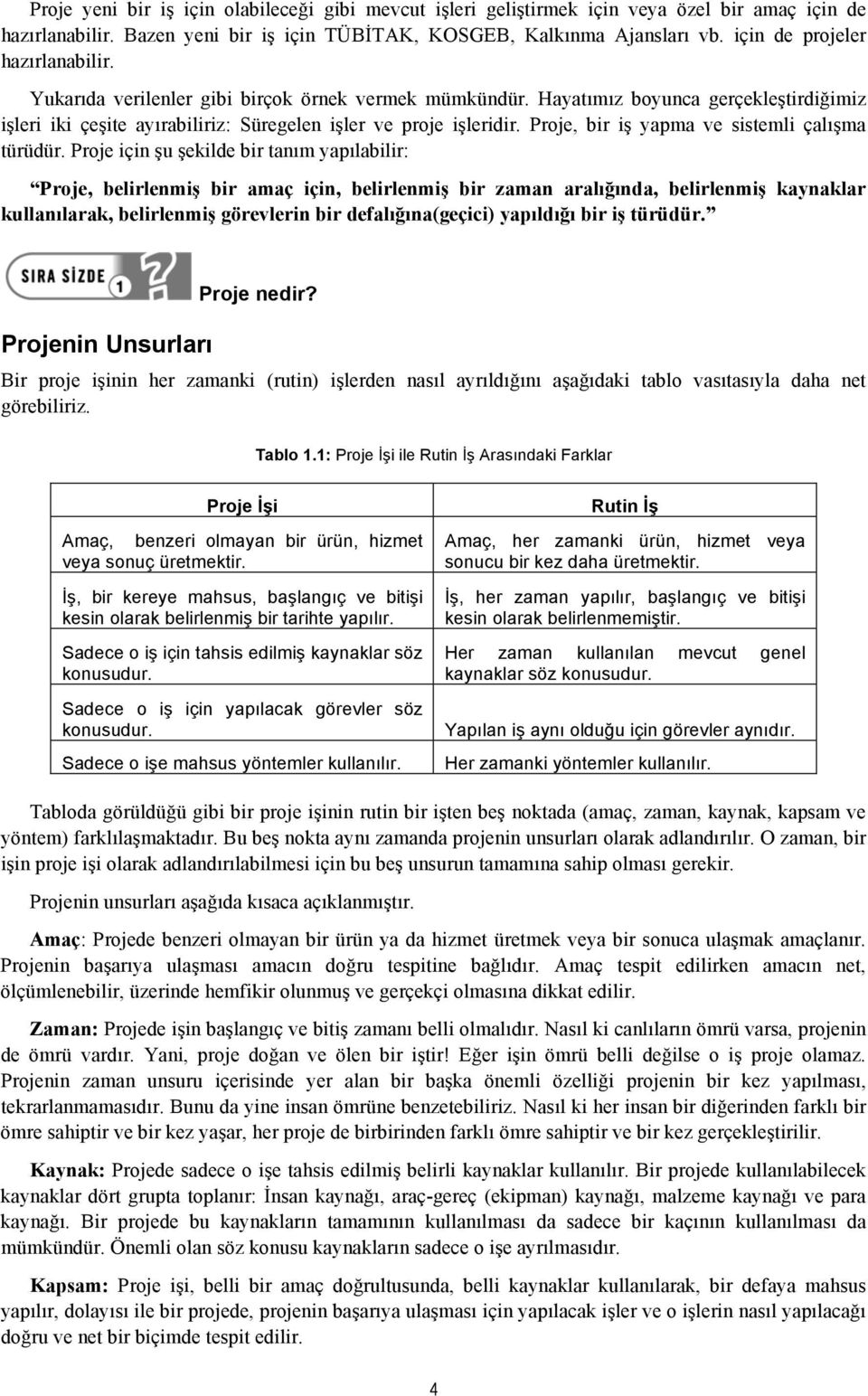 Proje, bir iş yapma ve sistemli çalışma türüdür.