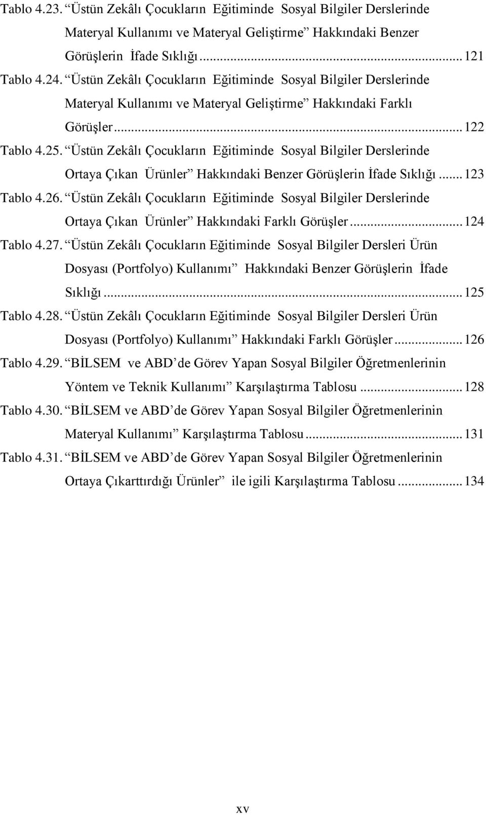 Üstün Zekâlı Çocukların Eğitiminde Sosyal Bilgiler Derslerinde Ortaya Çıkan Ürünler Hakkındaki Benzer Görüşlerin İfade Sıklığı... 123 Tablo 4.26.