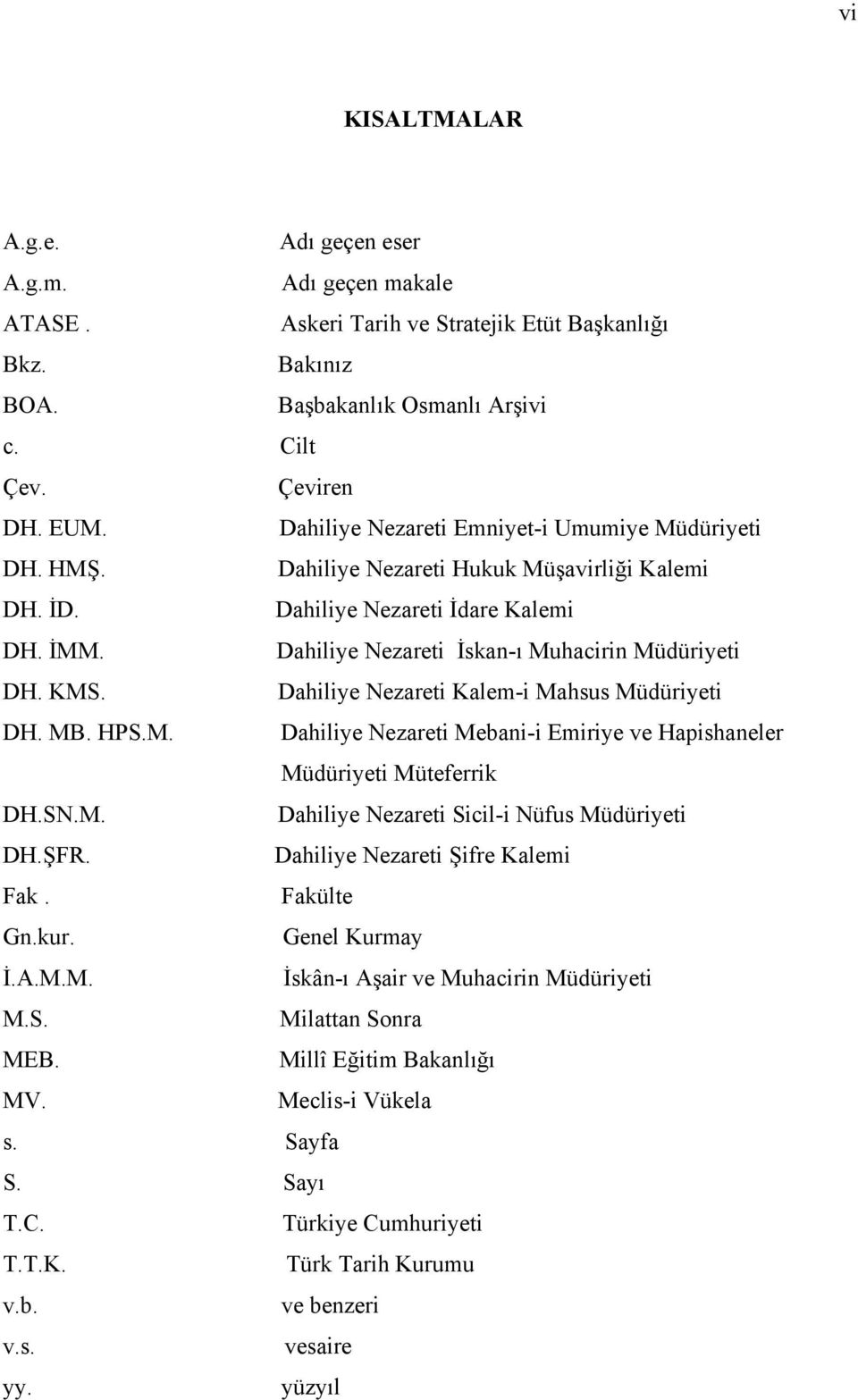 KMS. Dahiliye Nezareti Kalem-i Mahsus Müdüriyeti DH. MB. HPS.M. Dahiliye Nezareti Mebani-i Emiriye ve Hapishaneler Müdüriyeti Müteferrik DH.SN.M. Dahiliye Nezareti Sicil-i Nüfus Müdüriyeti DH.ŞFR.