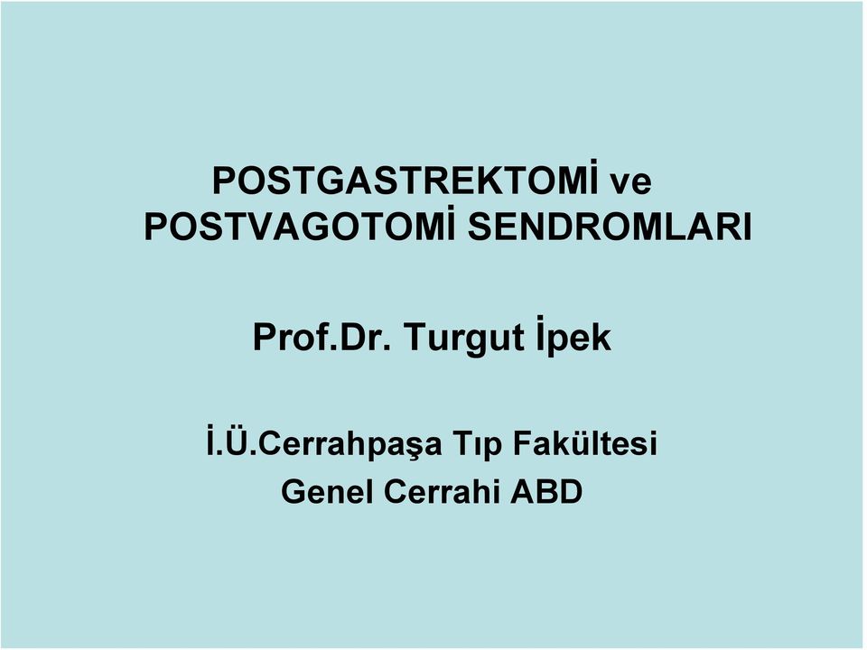 Prof.Dr. Turgut İpek İ.Ü.